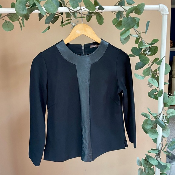 J McLaughlin women’s professional blouse business casual black size small career - Picture 2 of 5